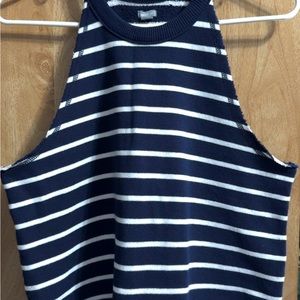 Navy and White Striped Tank Top